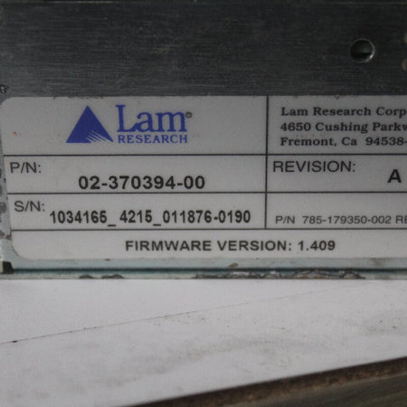 LAM 02-370394-00 Controller - Rockss Automation