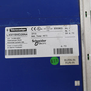 Schneider LXM15MD28N4 Inverter 208-480V Input Power 7kVA - Rockss Automation