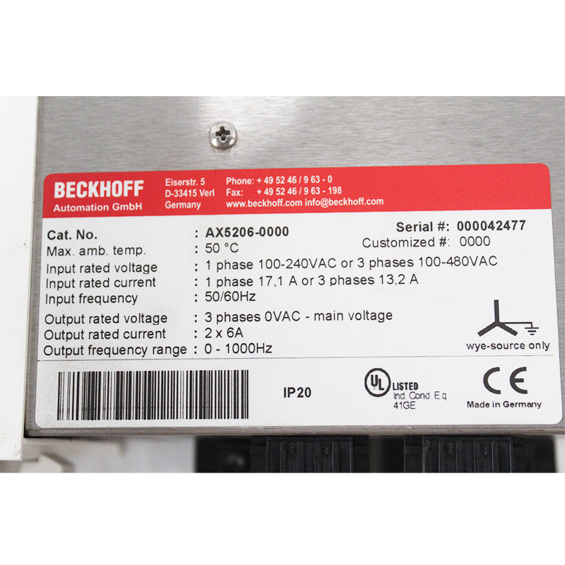 Beckhoff AX5206-0000 Servo Drive