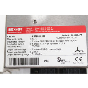 Beckhoff AX5206-0000 Servo Drive