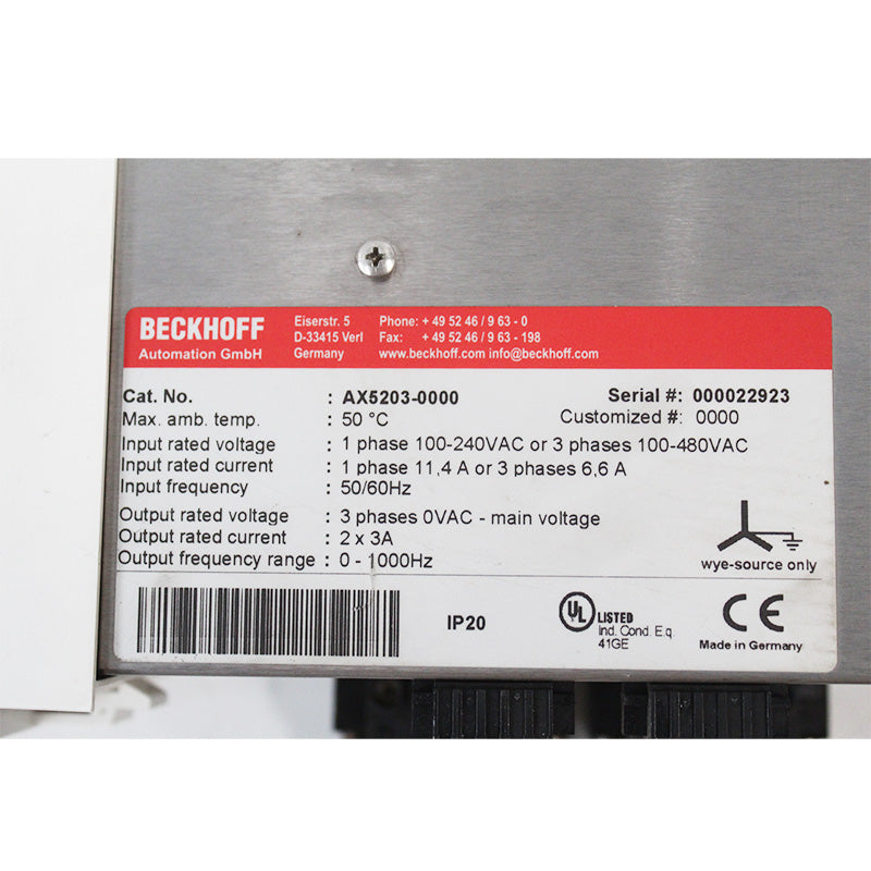 Beckhoff AX5203-0000 Servo Drive