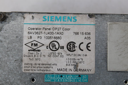 Siemens 6AV3627-1LK00-1AX0 OP27 Simatic HMI Panel - Rockss Automation