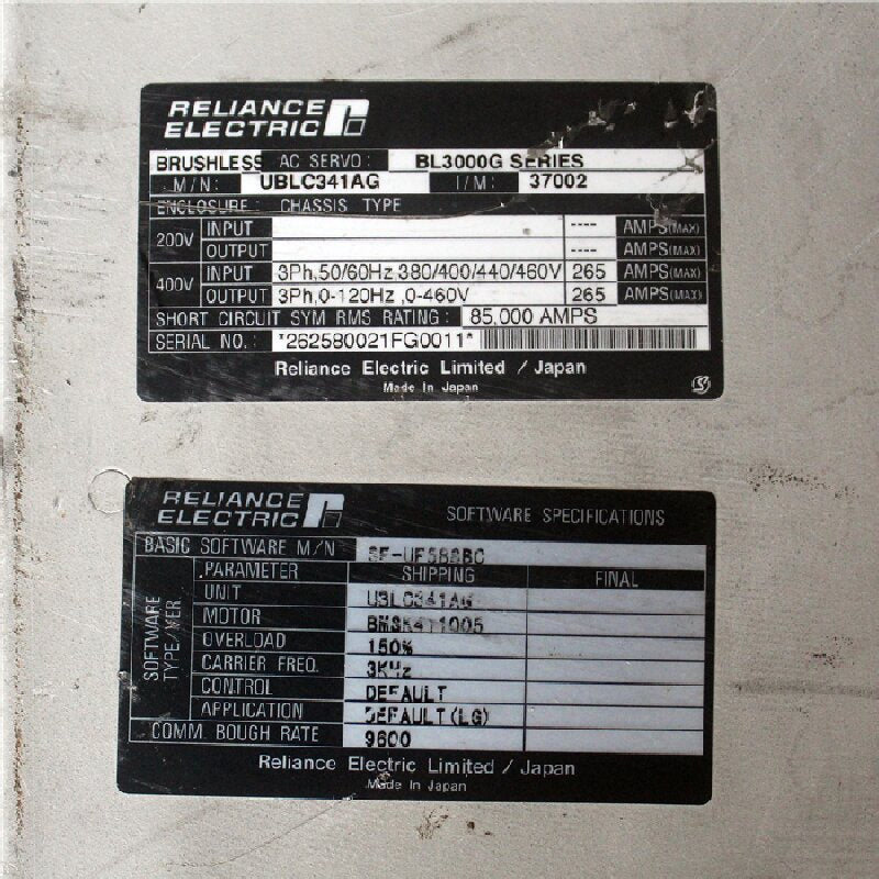 RELIANCE ELECTRIC BL3000G UBLC341AG 交流伺服驅動器
