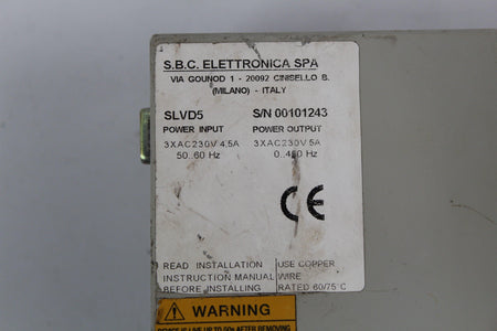 Parker SLVD5 Servo Drive Input 3x230VAC - Rockss Automation