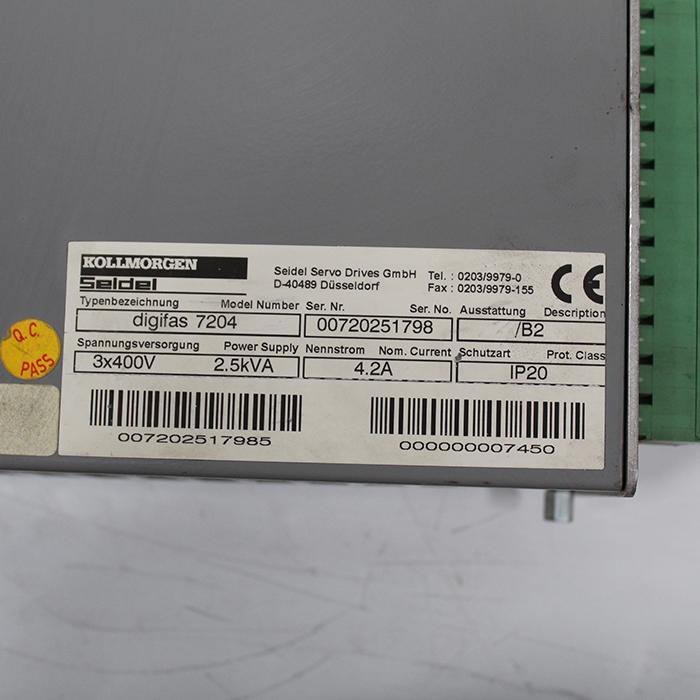 Kollmorgen Servo Driver digifas 7204 Used In Good Condition - Rockss Automation
