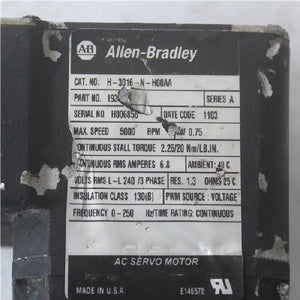 Allen Bradley H-3016-N-H00AA Servo Motor Stober Drives