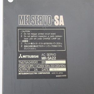 Mitsubishi MR-SA22 AC Servo Drive AC200V 50Hz 200/220V 60Hz - Rockss Automation