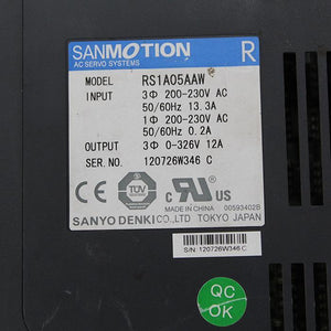 SANYO Denki RS1A05AAW AC Servo Drive Input 200-230V - Rockss Automation