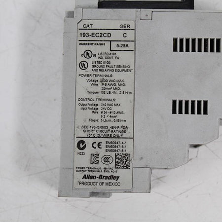 Allen Bradley 193-EC2CD C Overload Relay - Rockss Automation