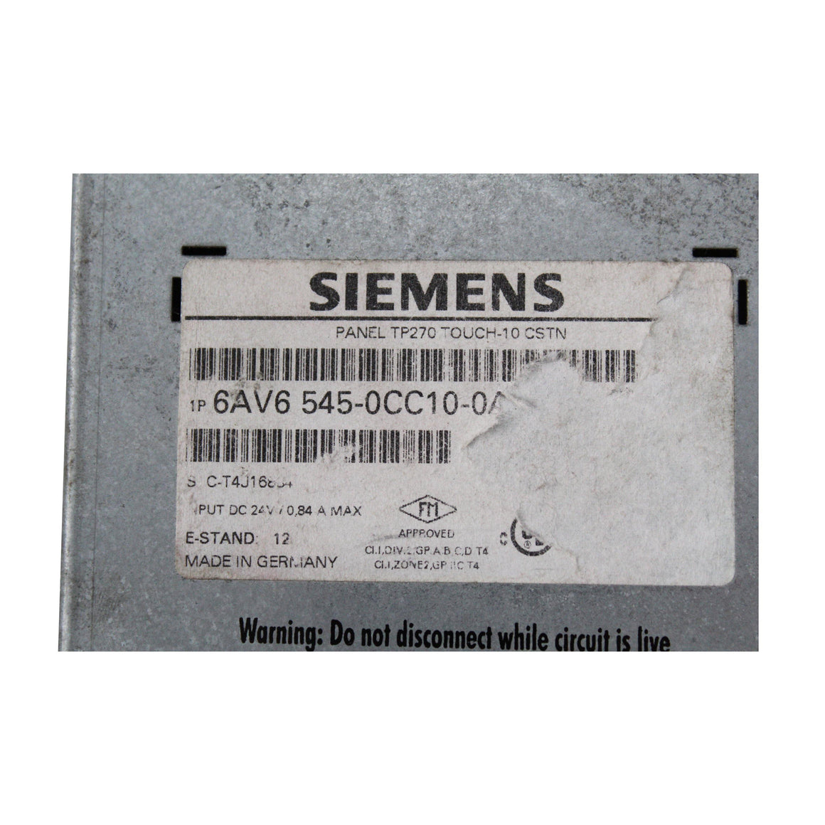 Siemens Touch Panel 6AV6545-0CC10-0AX0 6AV6 545-0CC10-0AX0 Used In Good Condition - Rockss Automation