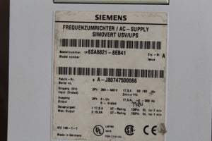 Siemens 6SA8821-8EB41 AC-Supply Simovert USV/UPS - Rockss Automation