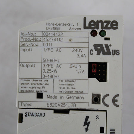 Lenze E82CV251-2B Inverter 240V 250W - Rockss Automation