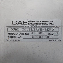 Load image into Gallery viewer, GAE Gerling Applied Engineering Industrial Waveguide WR284 Dual Coupler E-Bend Unit 910303 Used In Good Condition - Rockss Automation