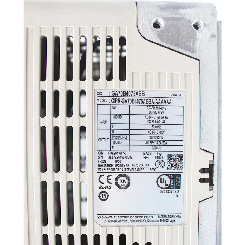 安川電機 (YASKAWA ) CIPR-GA70B4075ABBA GA700 30kw/37kw インバーター 安川CIPR-GA70B4075ABBA-AAAAAA變頻器\u2013 Rockss Automation