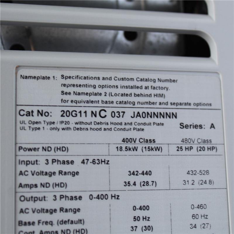 Allen Bradley 20G11NC037JA0NNNNN Inverter 18.5kW Series A - Rockss Automation