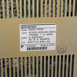 YASKAWA SGDA-A3AS Servo Drive Input AC200-230V - Rockss Automation