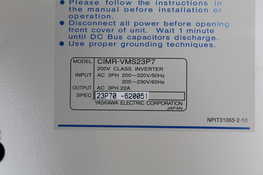安川 CIMR-VMS23P7 200V級變頻器