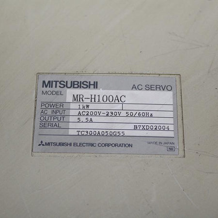 Mitsubishi MR-H100AC AC Servo Drive 1kW Input 200-230V - Rockss Automation