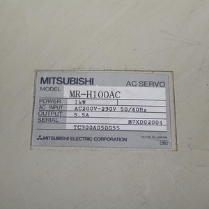 Mitsubishi MR-H100AC AC Servo Drive 1kW Input 200-230V - Rockss Automation