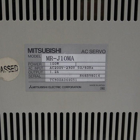 Mitsubishi MR-J10MA AC Servo Drive 100W 200-230V - Rockss Automation