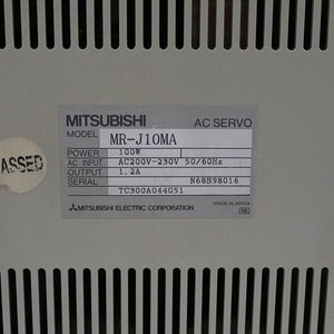 Mitsubishi MR-J10MA AC Servo Drive 100W 200-230V - Rockss Automation