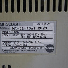 將圖片載入圖庫檢視器 Mitsubishi MR-J2-40A1-KU29 AC Servo Drive 400w Input 100-120V - Rockss Automation