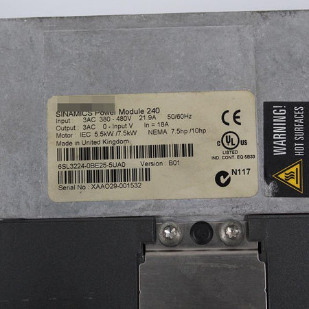 SIEMENS 6SL3224-0BE25-5UA0 Power Supply - Rockss Automation