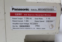 Load image into Gallery viewer, Panasonic MSGV02Y015D1 AC Servo Motor Input 200V - Rockss Automation