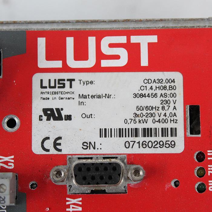 Lust CDA32.004.C1.4.H08.B0 Servo Drive Input 230V 50/60Hz - Rockss Automation