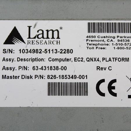 Lam Research 1034982-5113-2280 63-431838-00 Sermiconductor Controller - Rockss Automation