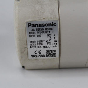 Panasonic MSMA022A1E AC Servo Motor Input 92V 200W - Rockss Automation