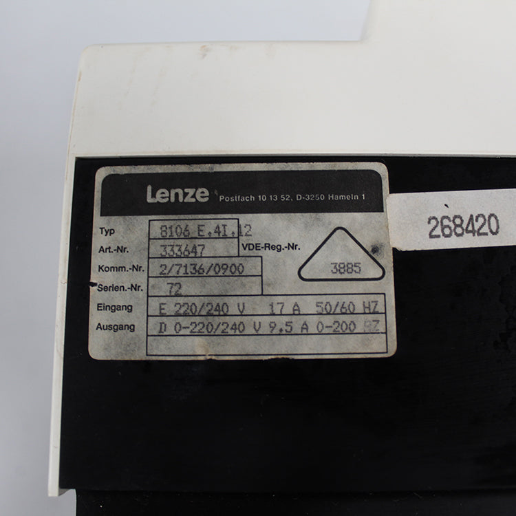 Lenze 8106E.4I.12 8100 Inverter Input 220/240 V - Rockss Automation