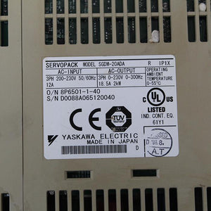 YASKAWA SGDM-20ADA AC Servo Drive Input 200-230V - Rockss Automation