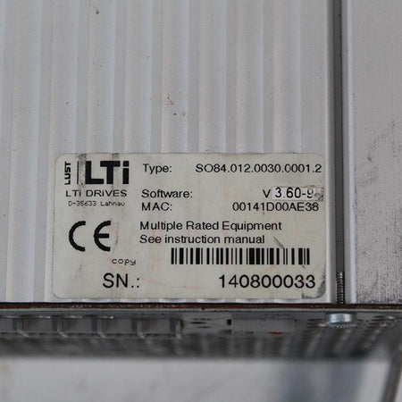 Lust SO84.012-0030.0001.2 Servo Drive Input 3x400V - Rockss Automation