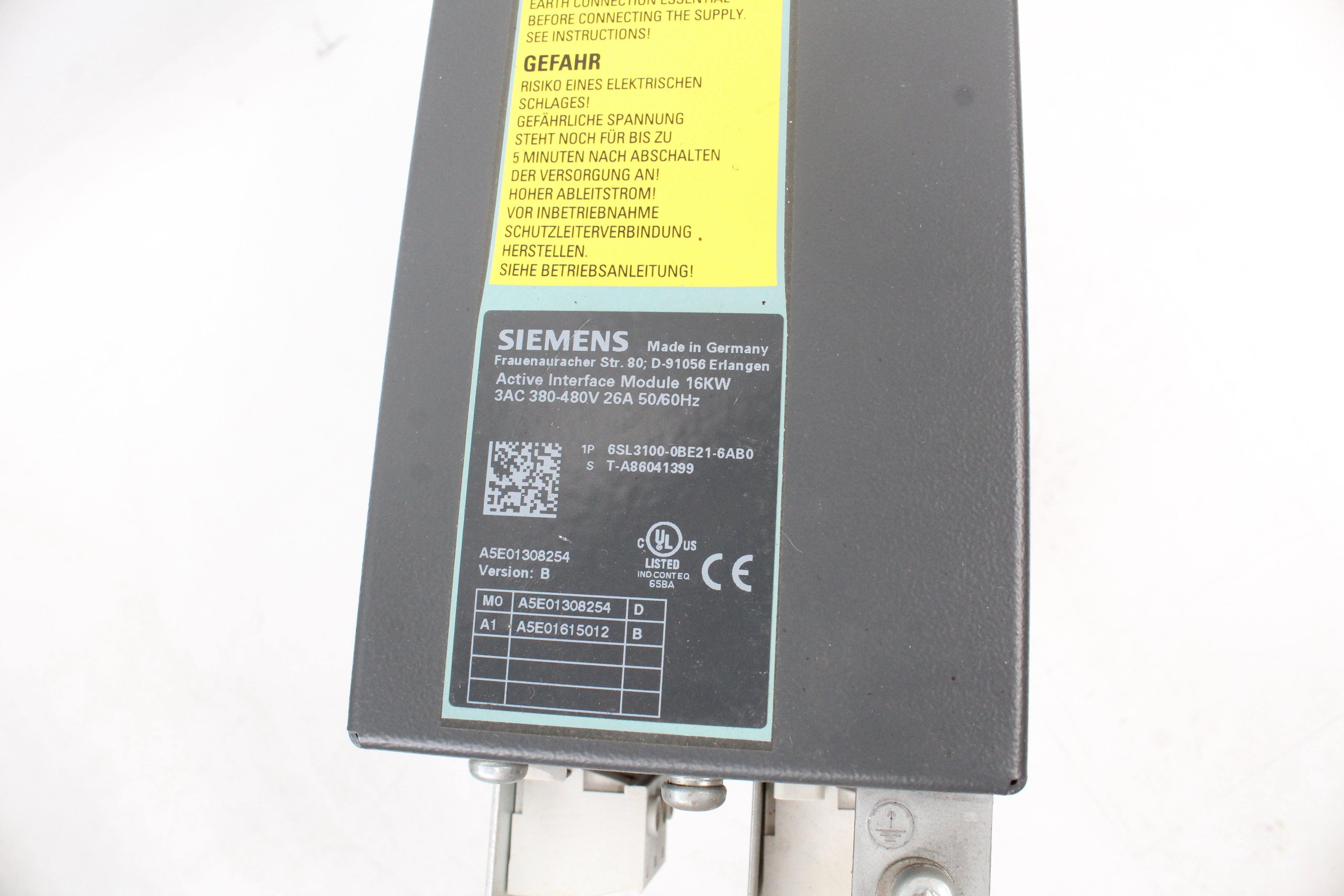 SIEMENS 6SL3100-0BE21-6AB0 Active Interface Module 16kw - Rockss Automation