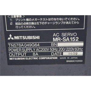 Mitsubishi MR-SA152 AC Servo Drive Input 200/220VAC - Rockss Automation