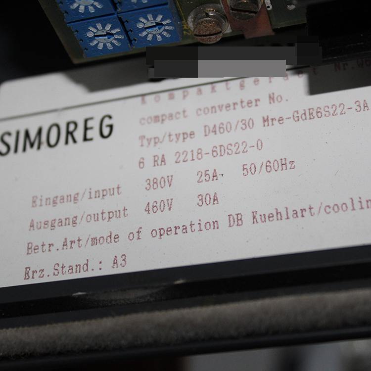 SIEMENS 6RA2218-6DS22-0 DC Governor - Rockss Automation