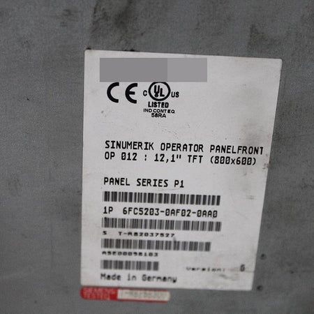 SIEMENS 6FC5203-0AF02-0AA0 Touch Panel - Rockss Automation