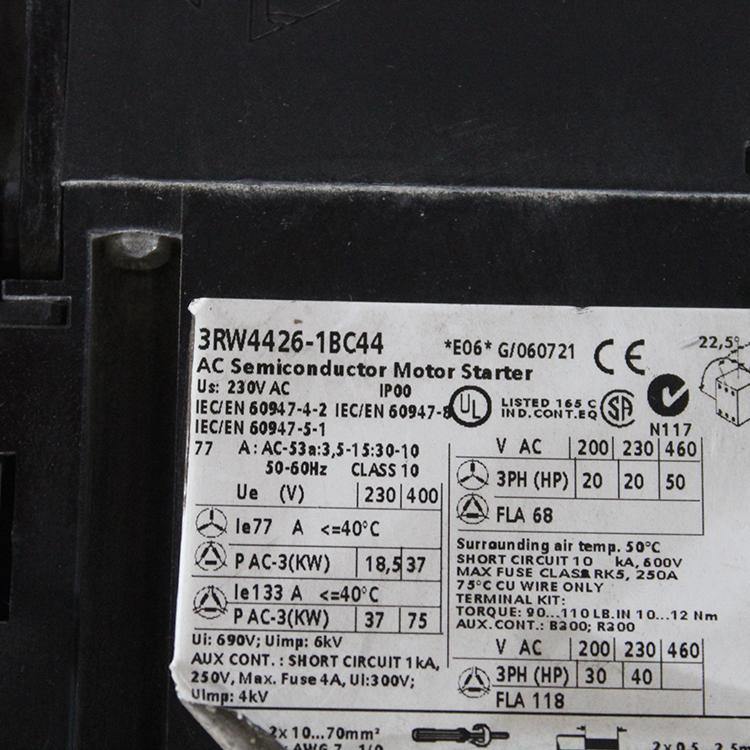 SIEMENS 3RW4426-1BC44 Soft Starter - Rockss Automation