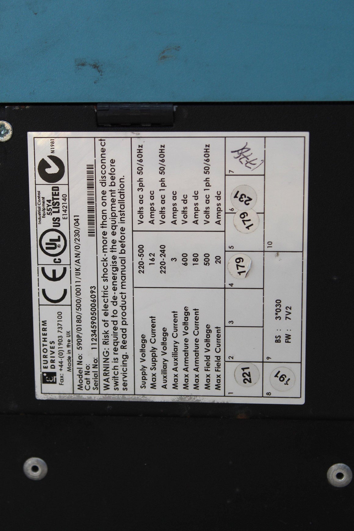 Parker 590P/0180/500/0011 Inverter - Rockss Automation