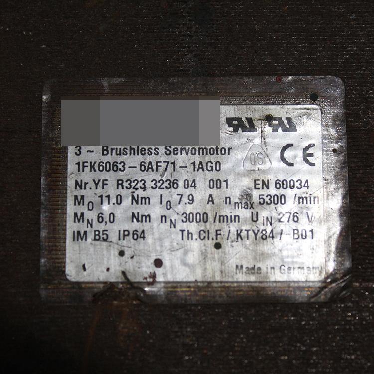 SIEMENS 1FK6063-6AF71-1AG0 Motor - Rockss Automation