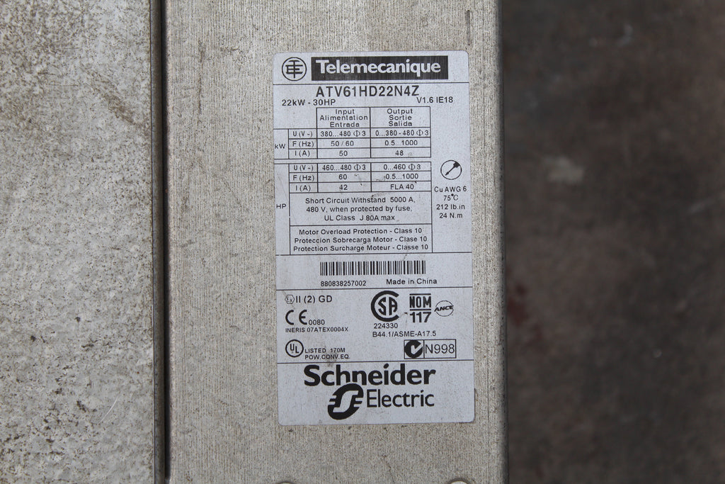 Schneider ATV61HD22N4Z Inverter 22kW - Rockss Automation