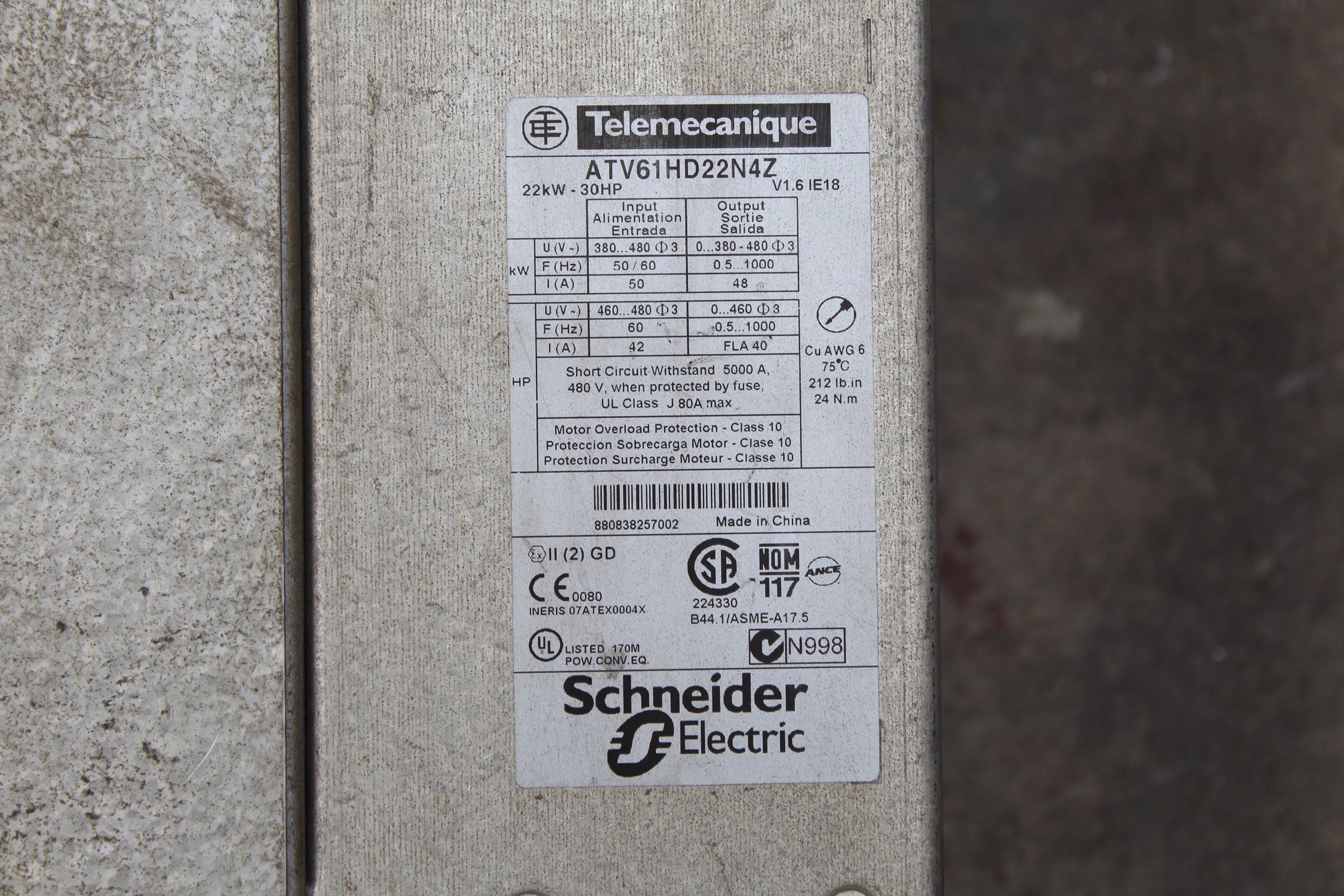 Schneider ATV61HD22N4Z Inverter 22kW - Rockss Automation