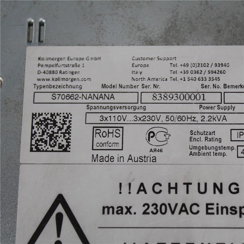 Kollmorgen S70662-NANANA Servo Driver - Rockss Automation