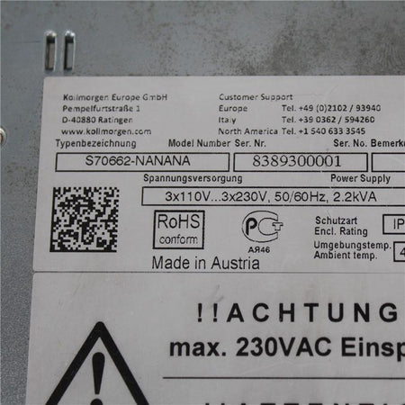Kollmorgen S70662-NANANA Servo Driver - Rockss Automation