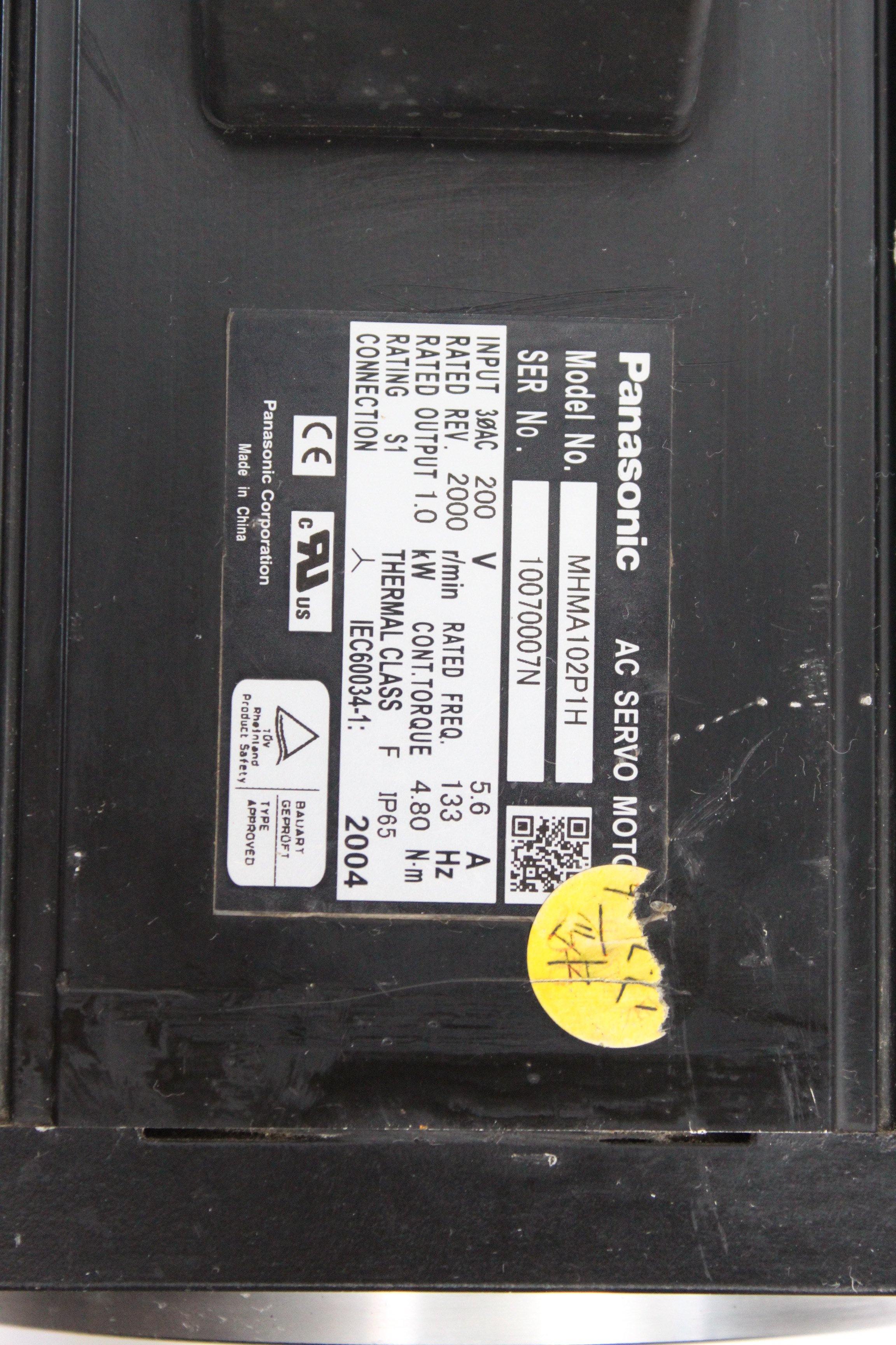 Panasonic MHMA102P1H AC Servo Motor Input 200V 1kW - Rockss Automation