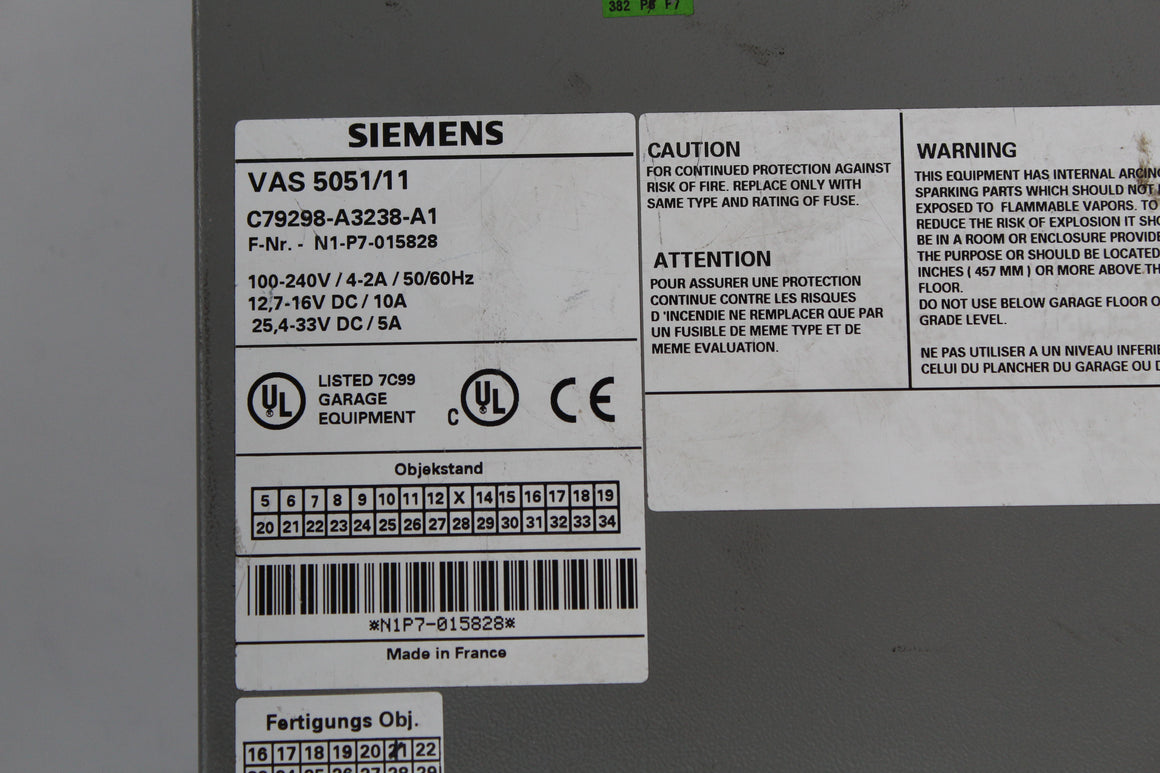Siemens C79298-A3238-A1 VAS 5051/11 - Rockss Automation