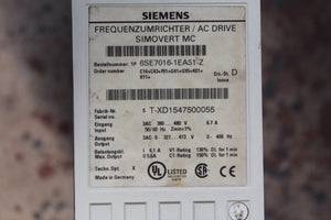Siemens 6SE7016-1EA51-Z Frequency Converter AC Drive - Rockss Automation