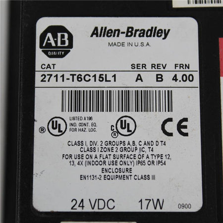 Allen Bradley 2711-T6C15L1 PanelView 600 Touch Screen SER A - Rockss Automation