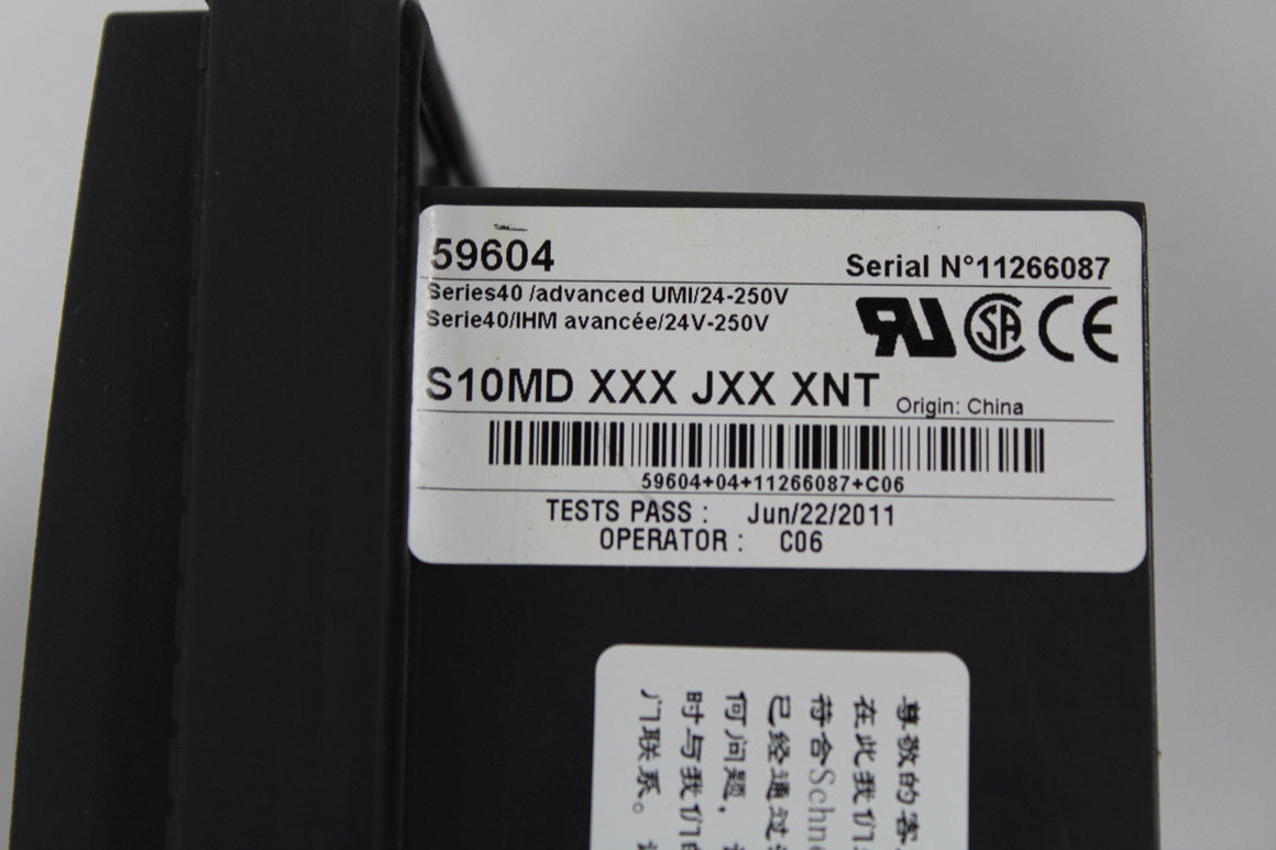 Schneider Sepam S43 59604 S10MDXXXJXXXNT Series 40 - Rockss Automation